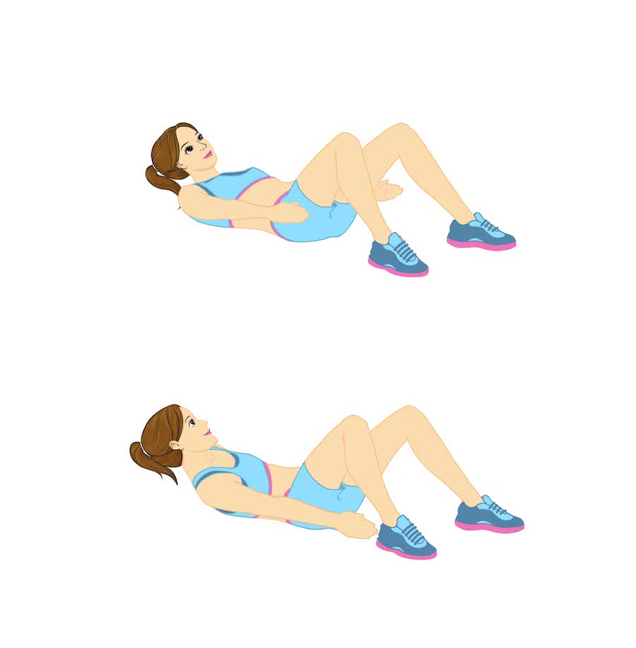 Exercice touche cheville ou crunch talon pour muscler le bas de son ventre