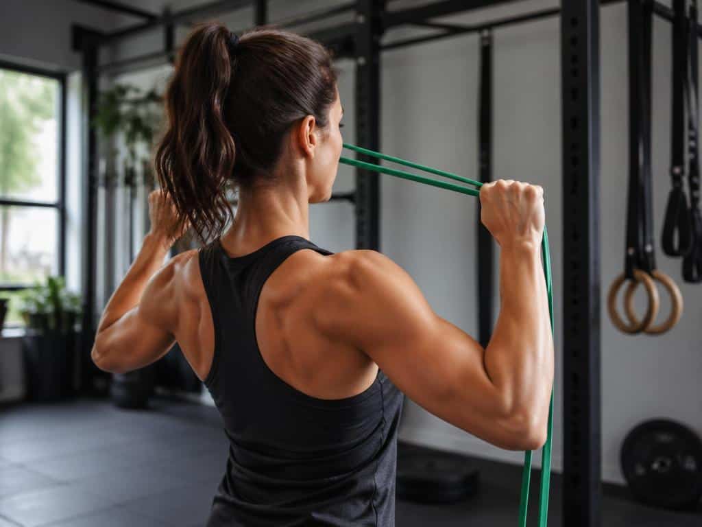 Tirage menton élastique : 4 exercices pour vos épaules