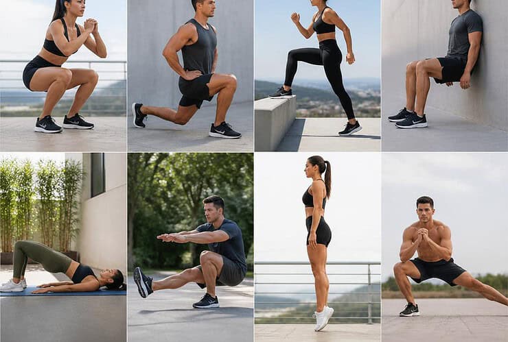 Top 8 des exercices pour les jambes au poids du corps