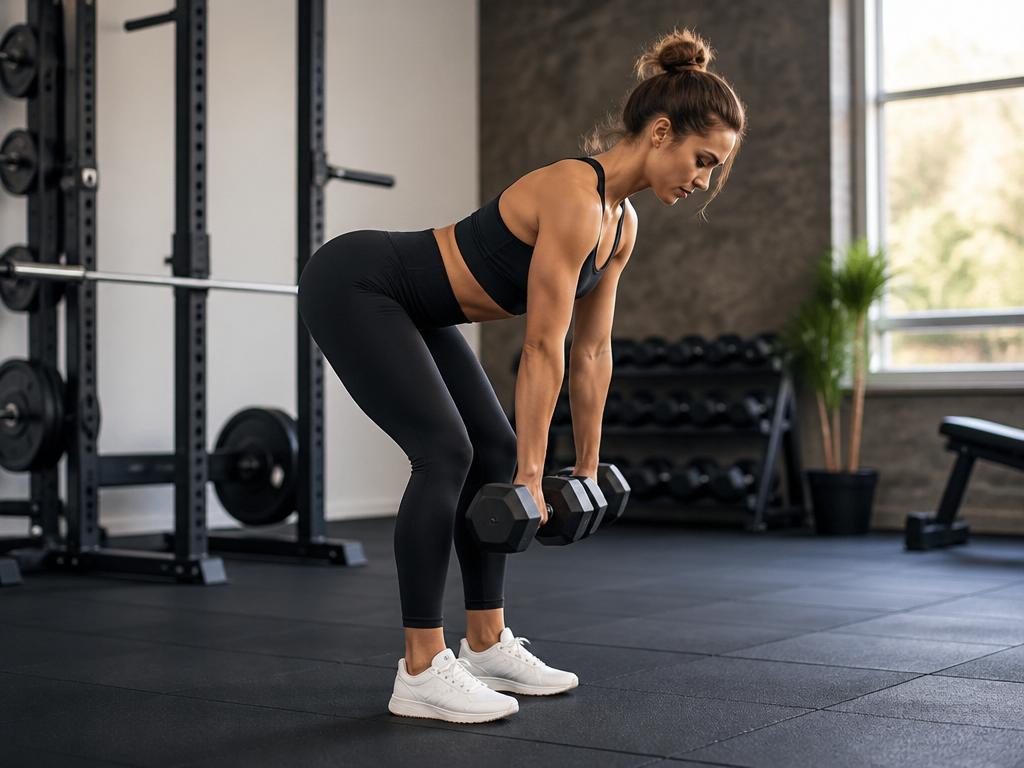 deadlift roumain avec haltères70