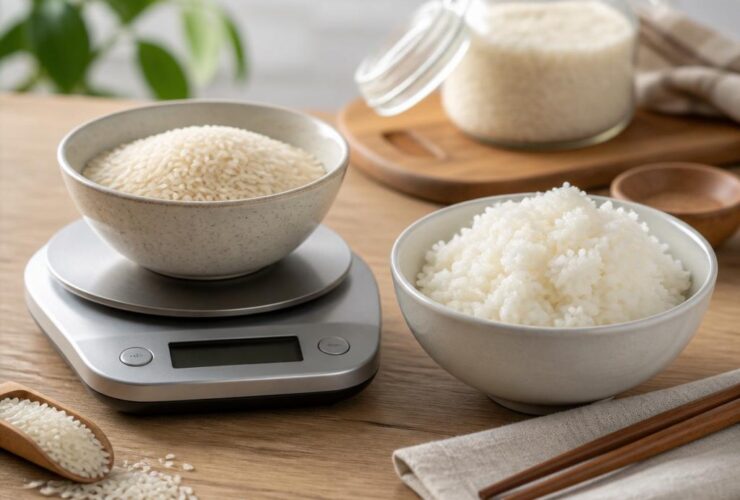 calories riz cuit ou cru