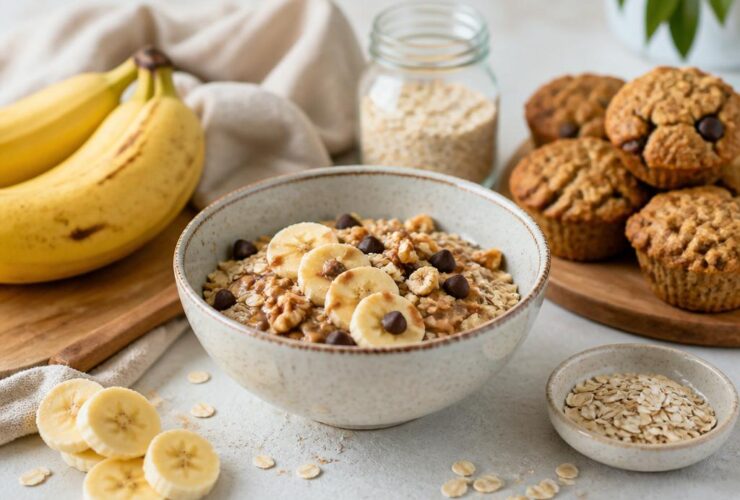 recette avec flocons d'avoine et banane