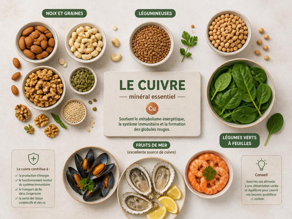 aliment riche en cuivre vegetarien