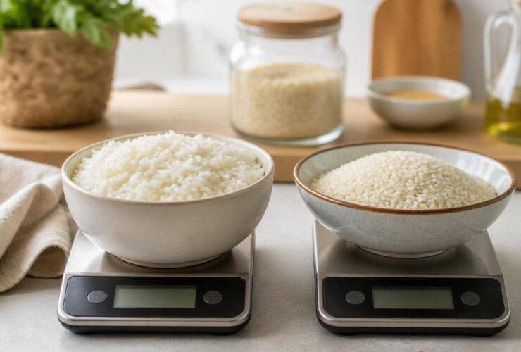 calories riz cuit ou cru