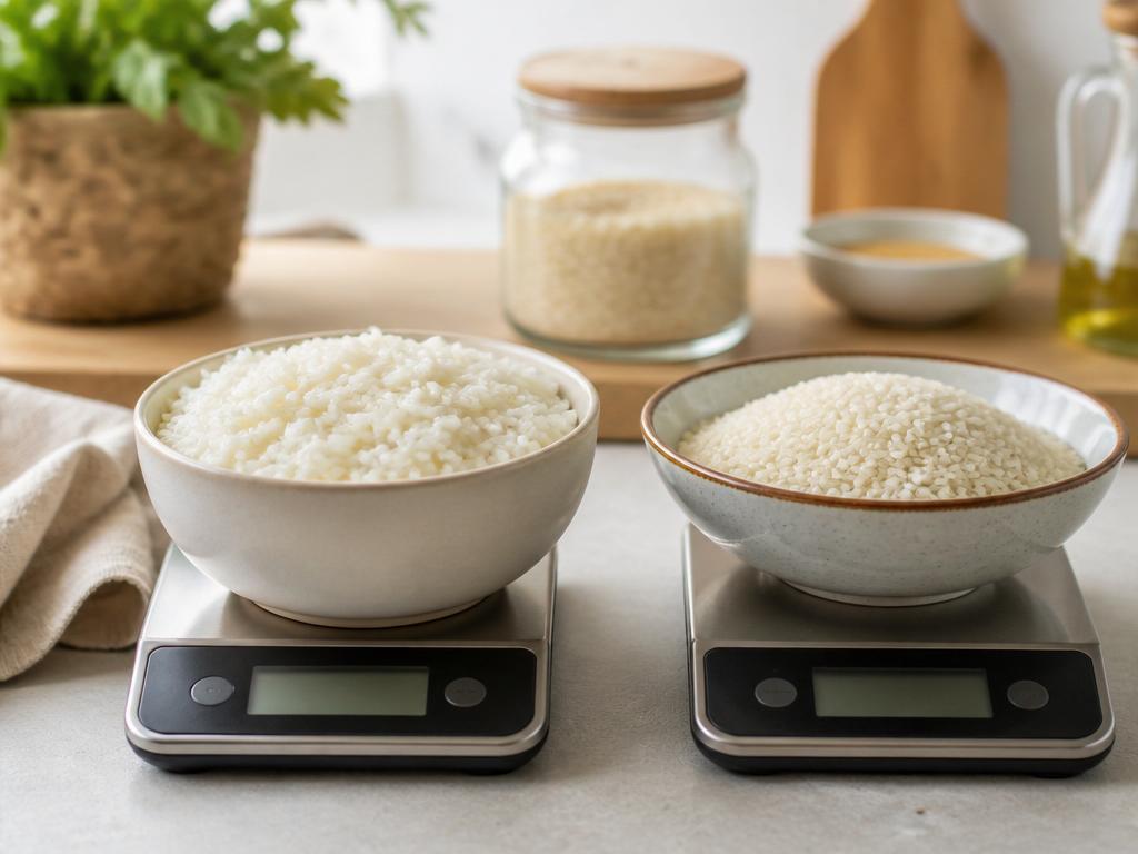 calories riz cuit ou cru