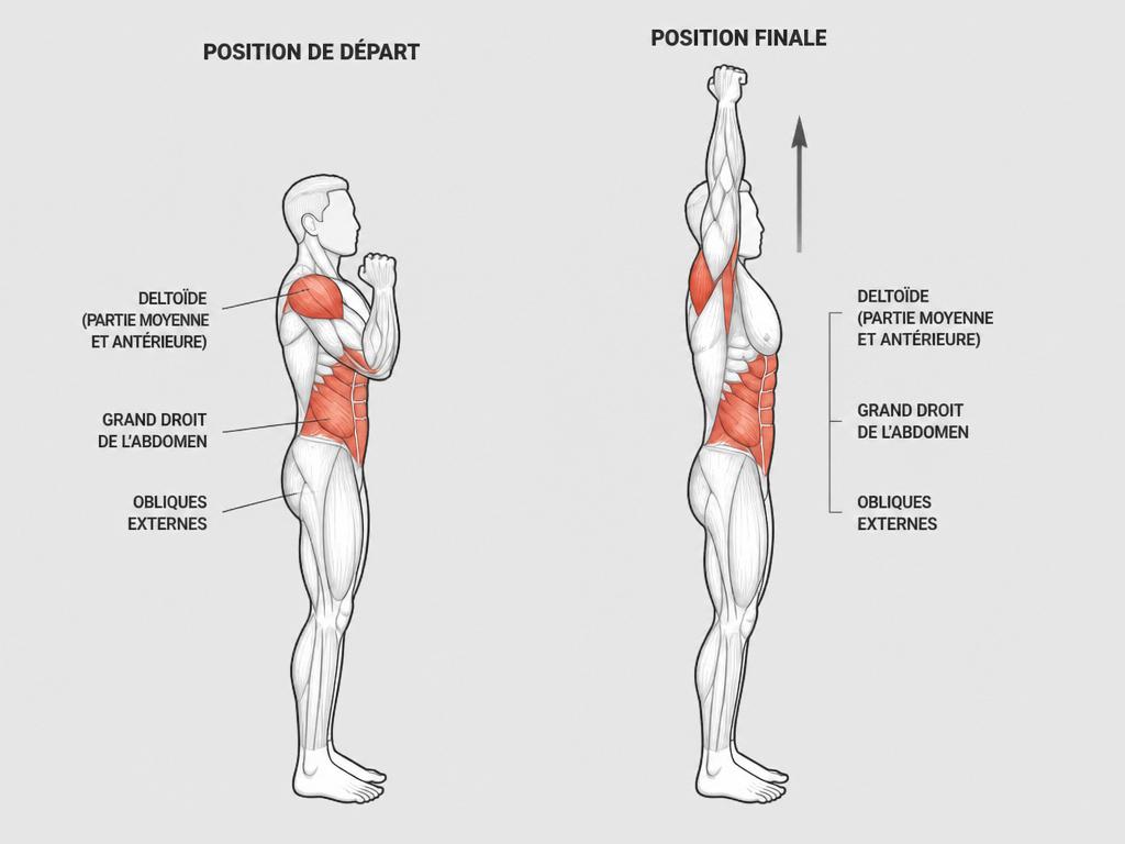 extension triceps derriere la tete haltere