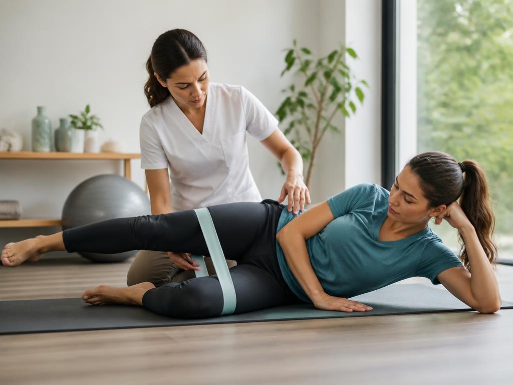 tendinite moyen fessier étirement